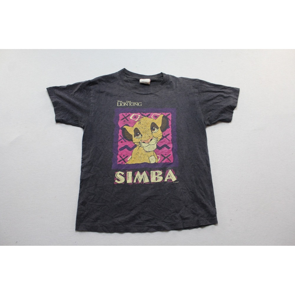 Disney The Lion King T-Shirt Men Size Small Gray Good Simba Vintage 90s Graphic
